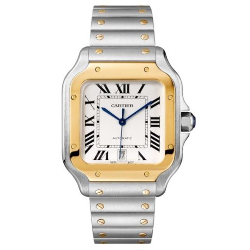 Replica Cartier Santos de Cartier Men Automatic Silver Stainless Steel Watch
