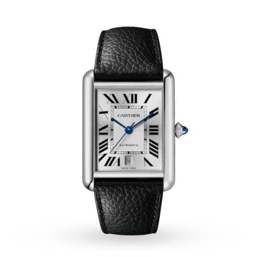Cartier Tank Must Men Automatic Silver Calf Watch