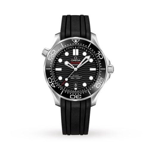 Omega Seamaster Men Automatic Black Rubber Watch