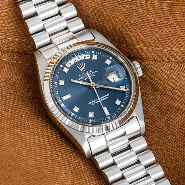 ROLEX DAY-DATE VINTAGE 36mm BLUE DIAMOND