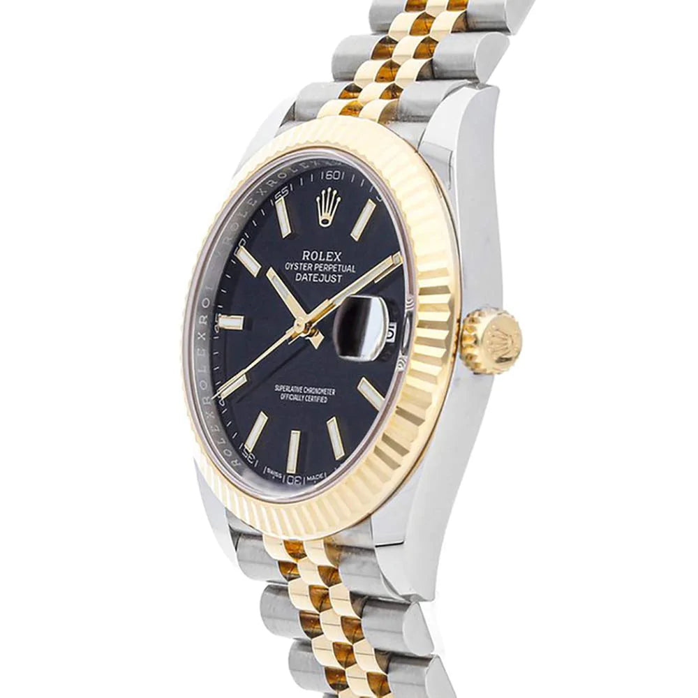Rolex Datejust II Two Tone Black Stick Dial Jubilee 36mm