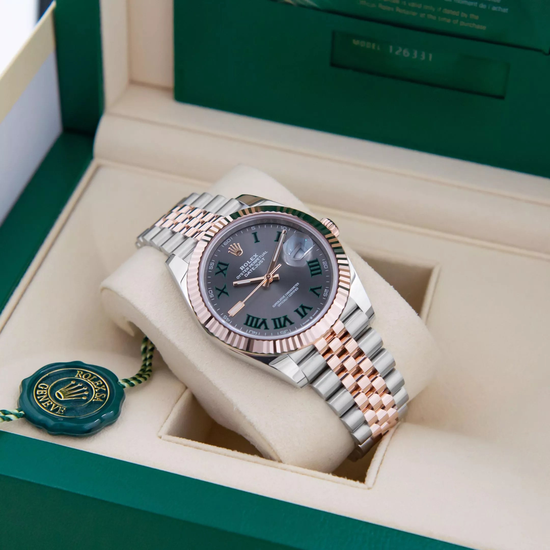 Rolex Datejust 41 ‘Wimbledon’ Dial Two-Tone Everose Jubilee