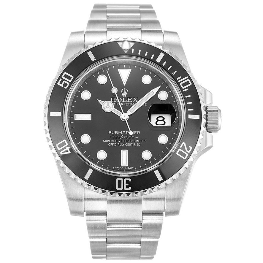 Rolex Submariner Date SS Black Ceramic Bezel 116610LN