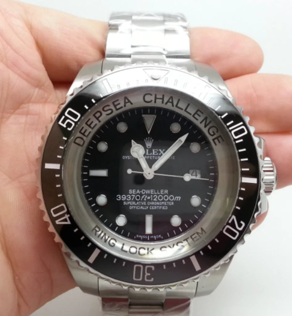 Rolex Deepsea Challenge Black Dial SS Case Watch 51 Mm