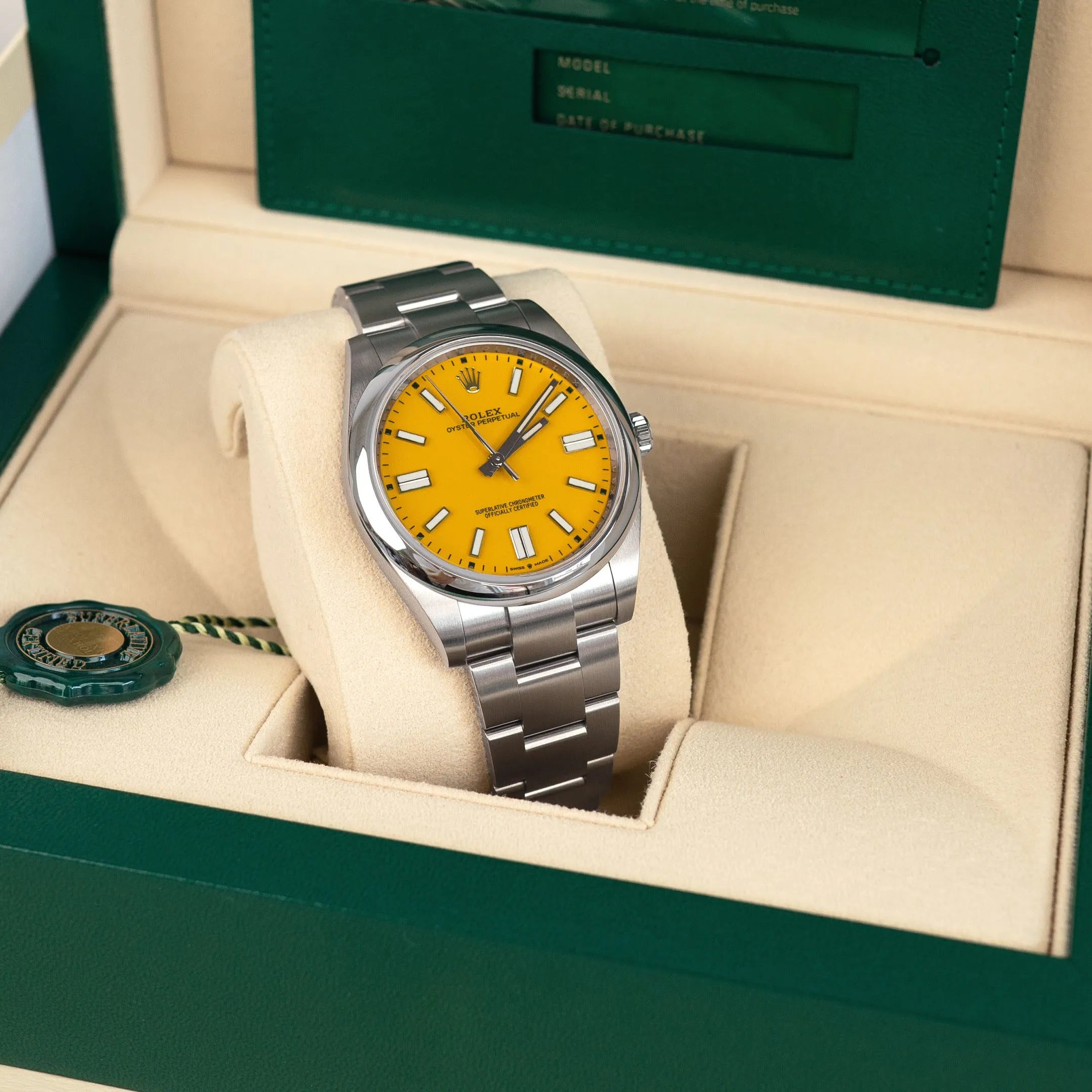Rolex Oyster Perpetual 41 ‘Yellow’ Dial Oyster