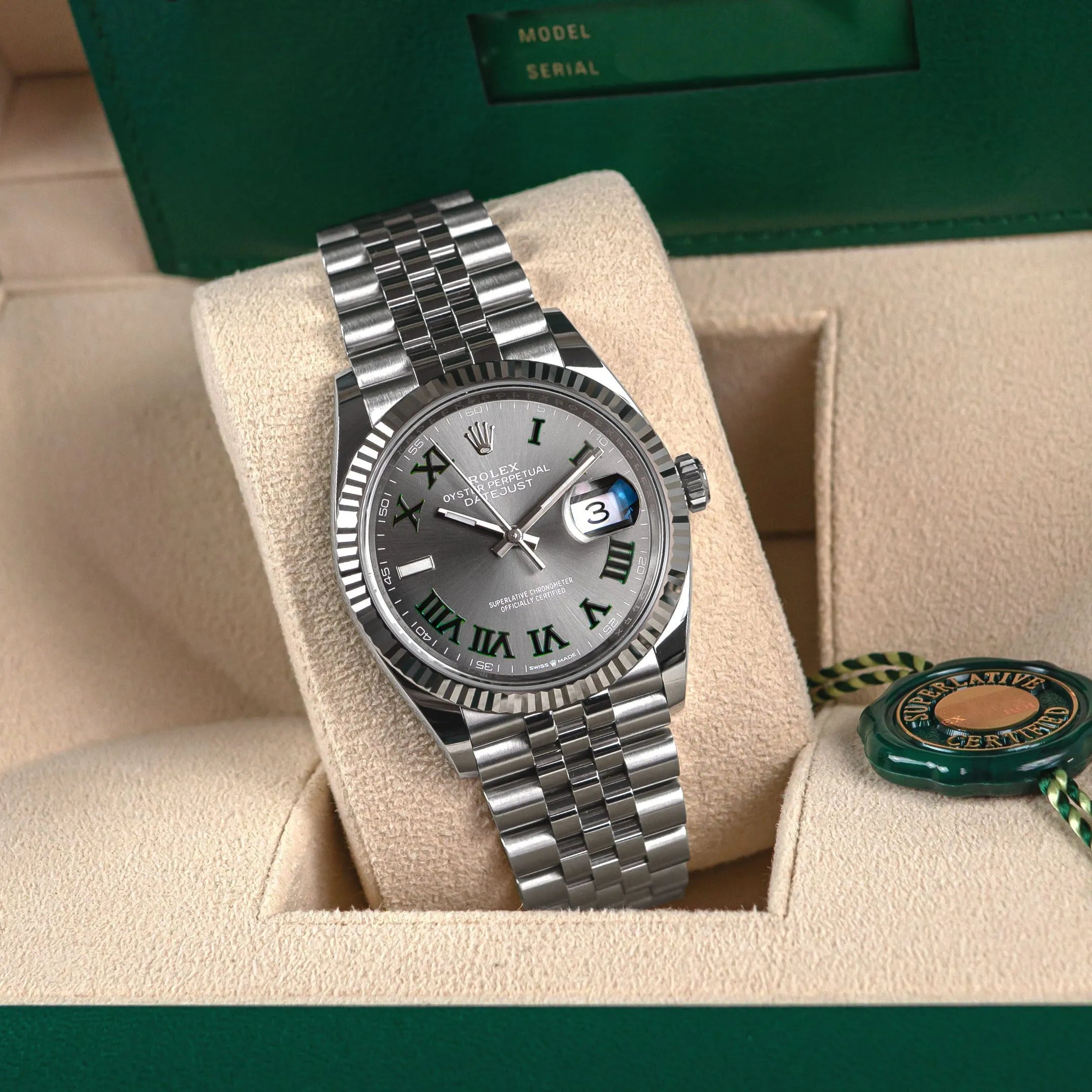 Rolex Datejust 36 ‘Wimbledon’ Dial Jubilee