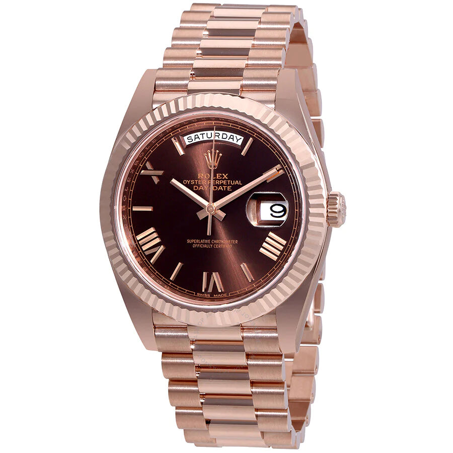 Rolex Day-Date Rose Gold Chocolate Dial 41mm