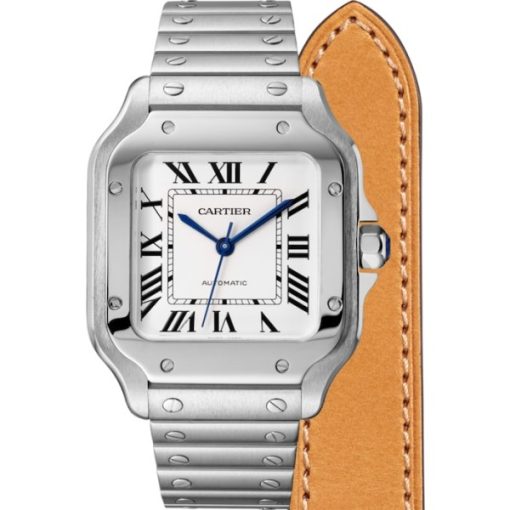 Cartier Santos de Cartier Men Automatic Silver Stainless Steel Watch - Image 3