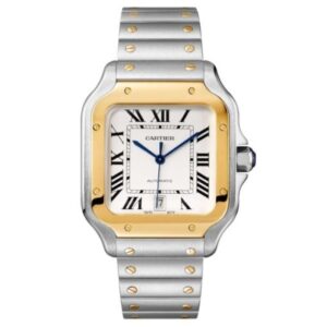 Replica Cartier Santos de Cartier Men Automatic Silver Stainless Steel Watch