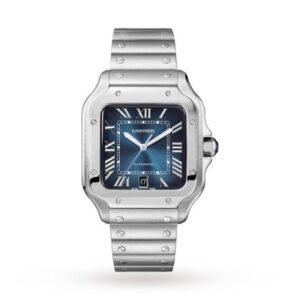 Cartier Santos de Cartier Men Automatic Blue Stainless Steel Watch