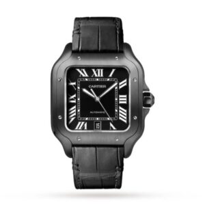 Cartier Santos de Cartier Men Automatic Black Rubber Watch