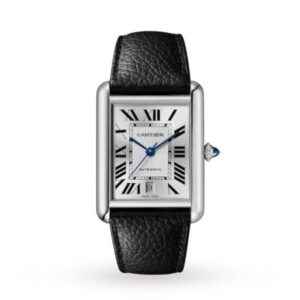 Cartier Tank Must Men Automatic Silver Calf Watch
