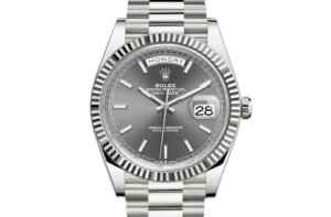 DAY-DATE 40 mm stainless steel grey dial