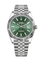 Datejust 41 Steel & White Gold 126334 Mint Green Index Jubilee